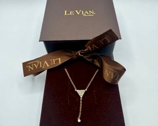 46 NewwTagsLeVian14KRoseGoldDiamondNecklace257g