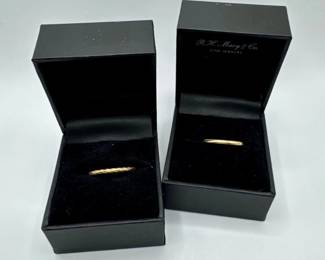 38 14KGoldRingsPlainWeddingBandSpiralTwistDesignSz8271g