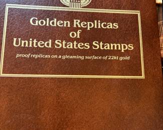 STAMP COLLECTION Gold covered stamps