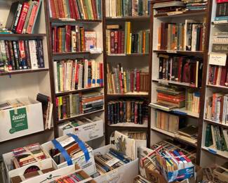 Book Room, Vintage Classics, Childrens reading books, Bibles (vintage) and $5 boxes of paperback books Huge selections.