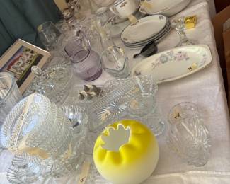 Pressed Glass, Fenton, Glass turning purple