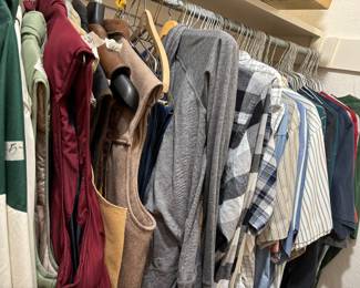 Mens vests, flannel, wool, and dress shirts