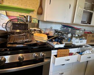 canning jars, cookie sheets