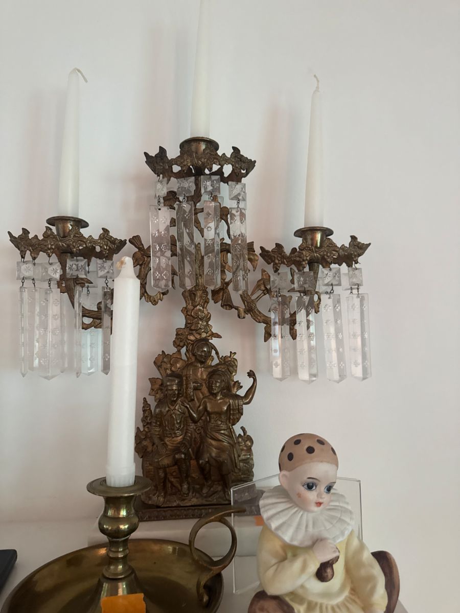 The Last of the Mohican’s Bold Elegant 3 Arm Candelabra by Cornelius. 