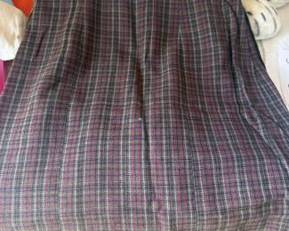 Plaid wool skirt
