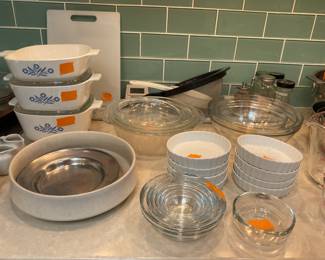 Pyrex and Corning ware 
