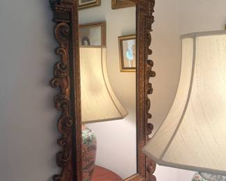 Beautiful vintage cherub Mirror 42.5” x 23” W