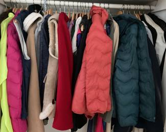 Lots of nice coats and jackets . Ladies medium and large 
