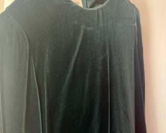 Green velveteen dress 