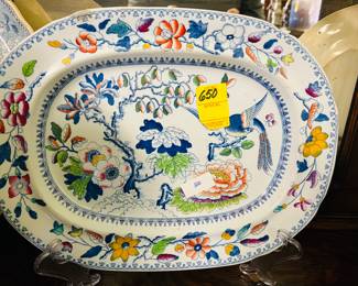 A great selection of 19th Century ironstone platters for you approval.