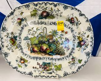 Several 19th century Ironstone platters to choose from!