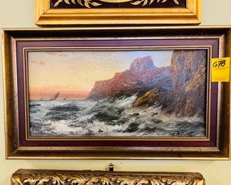 oil on canvas coastal scene