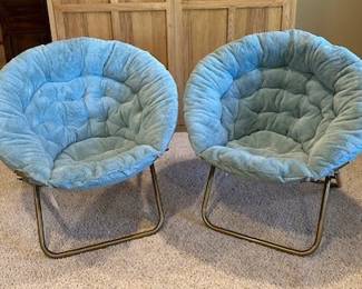 2 Milliard Cozy Chairs with faux fur comfort.  Like new.