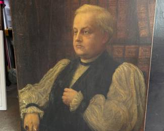 Original oil portrait painting from the 1800s.