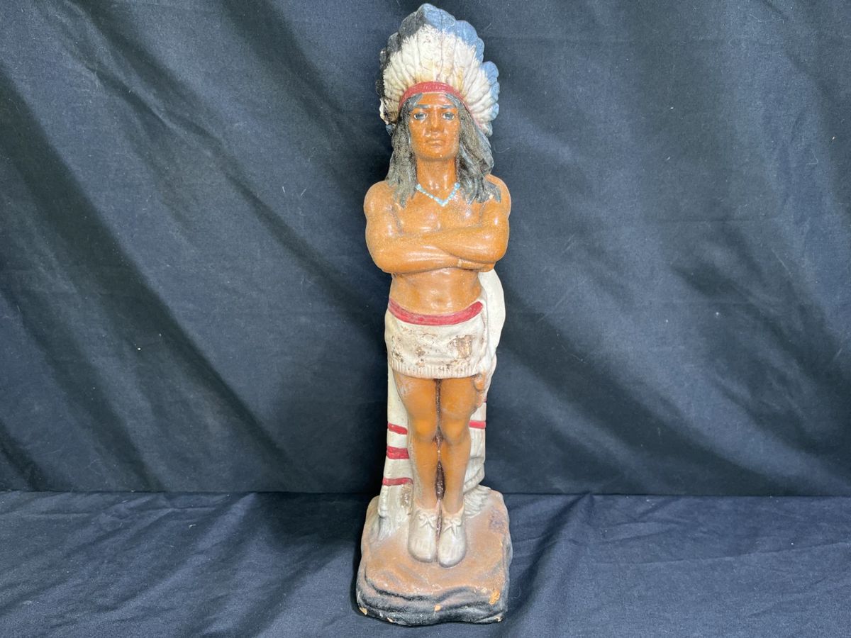 Vintage 1940 - 1950 Chalkware Indian Chief