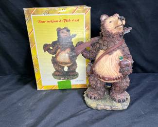 Bear with Gun Duck Hunter Figurine