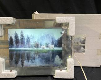 New in Box Lighted Polar Bear Wall Art Decor