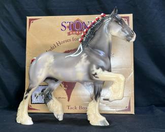 Peter Stone Horses #9742 Clydesdale Grula Sabino