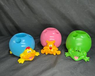 Frog, Duck & A Cat Toothbrush Holders