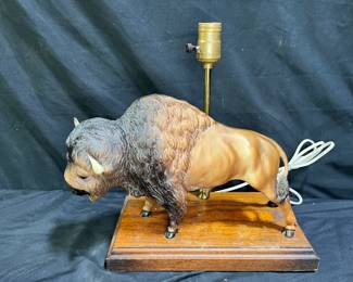 Rare 1960's Breyer Buffalo Custom Lamp
