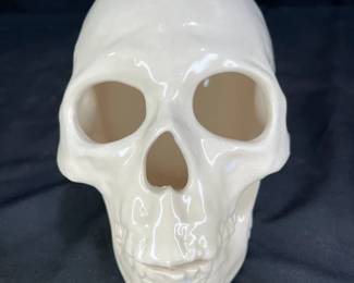 Glazes Ceramic Skull, Halloween Decor
