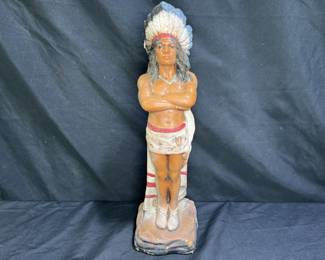 Vintage 1940 - 1950 Chalkware Indian Chief
