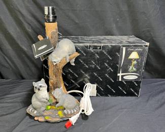 World of Wonders Racoon Babies at Play Table Lamp