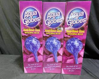  3 NIB Aqua Globe Hand Blown Watering Bulbs