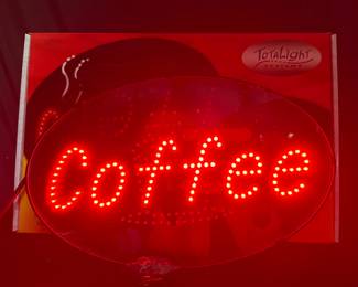 Large LED Coffee Sign