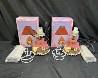 Pair of New in the box Noah's Ark Mini Lamps
