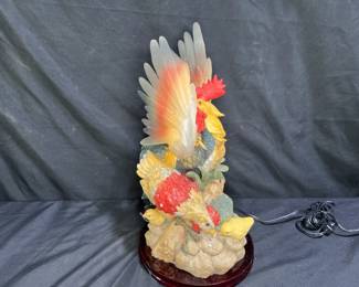 HTF Fiber Optic Rooster Figurine Lighted Decor