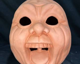 Large Terracotta Screaming Pumpkin Luminary