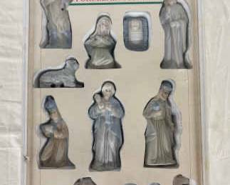 Ten Piece Porcelain Nativity