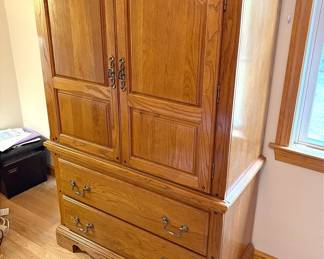 Oak ArmoireDresser