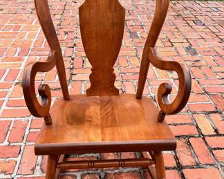 Tell City maple rocking chair wiht baloon back design