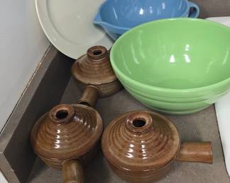 Vintage Salt glazed soup bowls