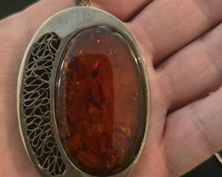 Sterling Silver Arts and Crafts Style Pendant