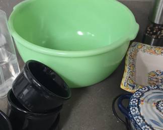 Jadeite Mixing Bowl- She is a glower!
