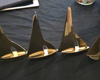 Brass sailboats