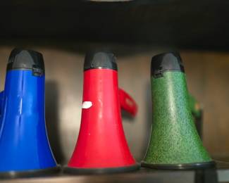 Megaphones.  Can you hear me now?