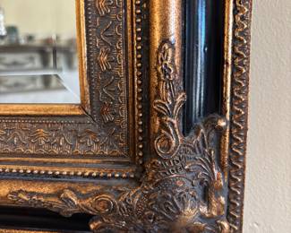Very Elegant Black and Gold Mirror