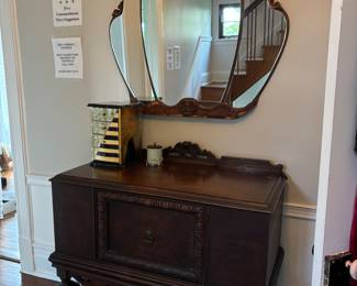Sideboard and Mirror