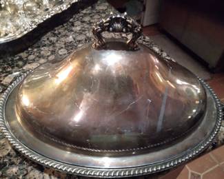 Silverplate domed meat server