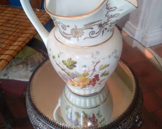 Antique silverplate plateau limoges pitcher