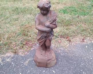 Antique cast iron garden statuary