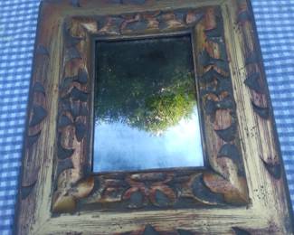 Carved wood mirror gilt