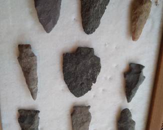 Antique collection of original arrow heads from south jersey