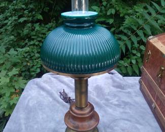 Cased glass lamp