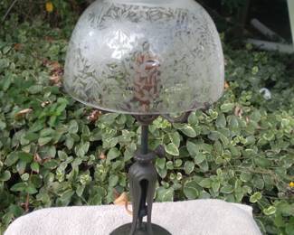 Great Antique patented bronze lamp wow