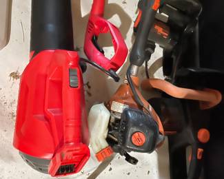 gas whacker & electric blower